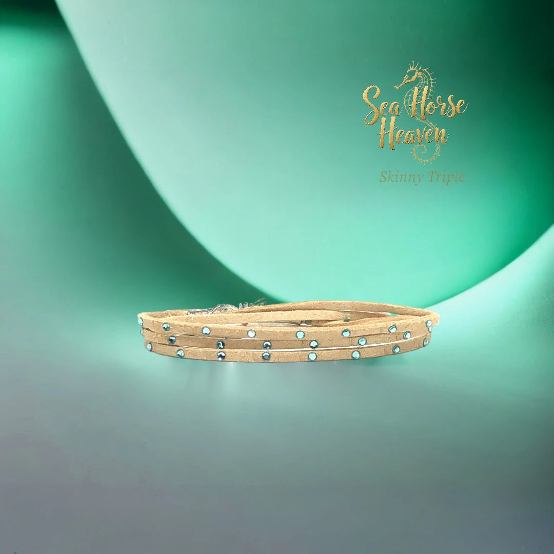 Sea Horse Heaven Suede Bracelets– Ocean-Inspired Elegance