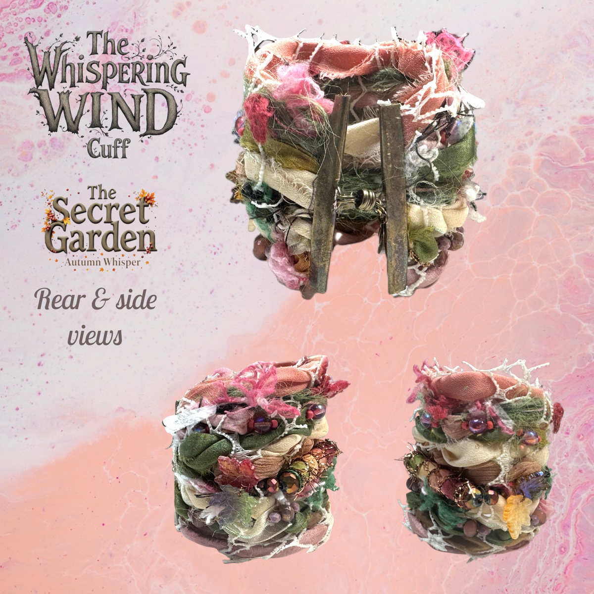 Whispering Wind Cuff --Secret Garden  "Autumn Whisper"