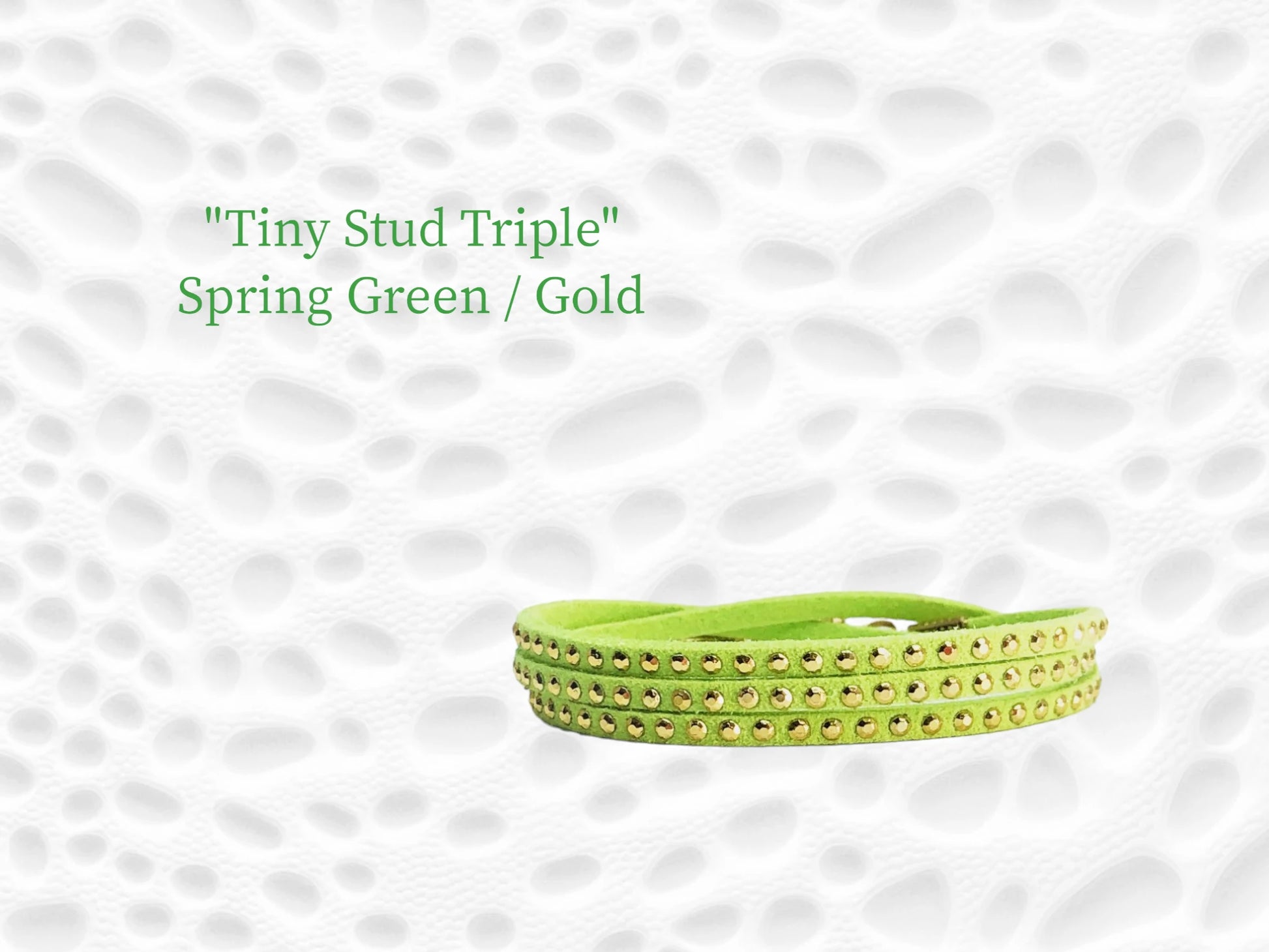 Spring Green Tiny Stud triple $16.99