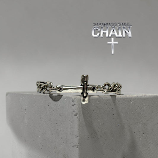 Men's Cross Stainless Steel Bracelet