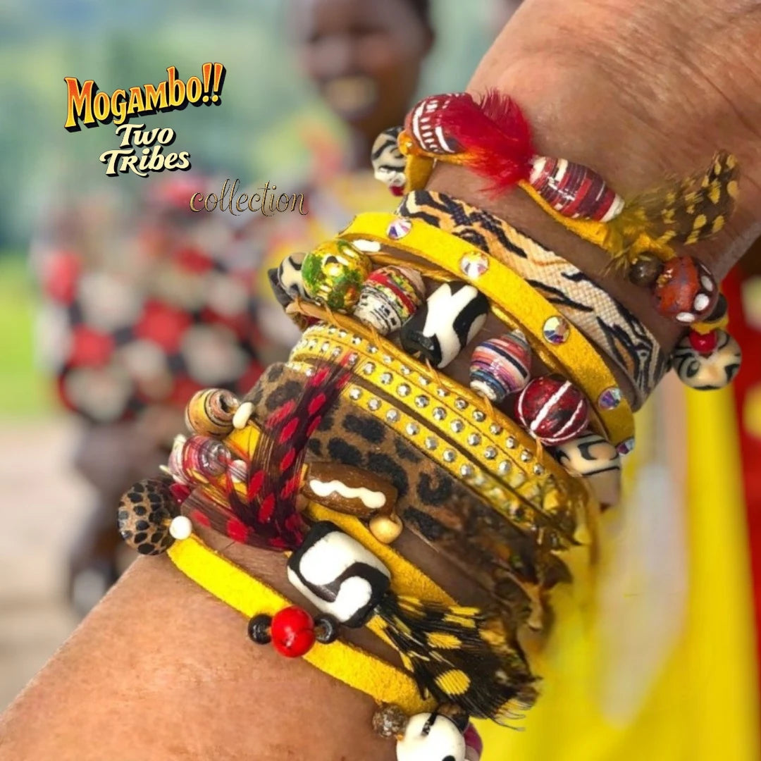 African Beads Mogambo Bracelet – Handcrafted Bohemian Style Jewelry "TWO TRIBES"