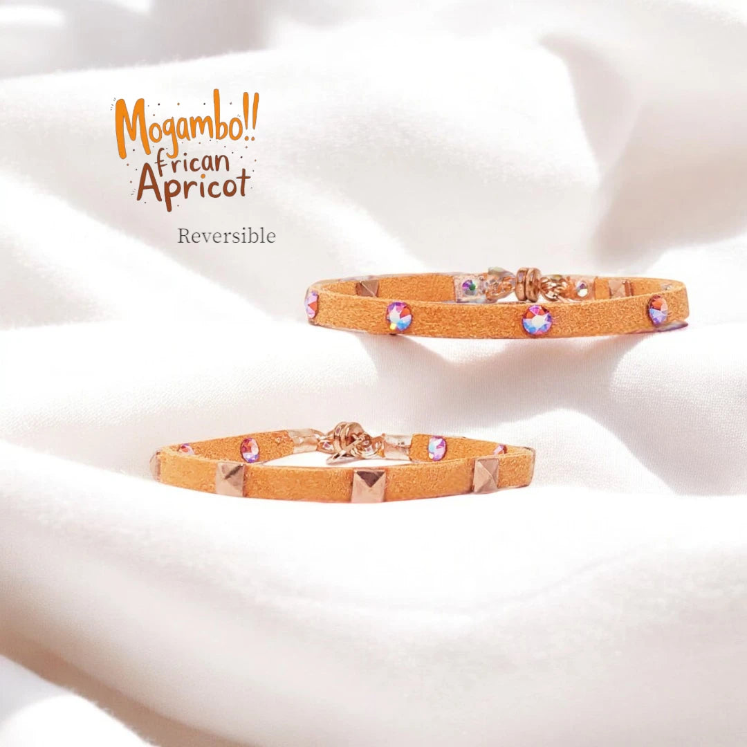 African Beads- Mogambo Bracelets – Handmade Boho Chic Wrap Bracelet"AFRICAN APRICOT"