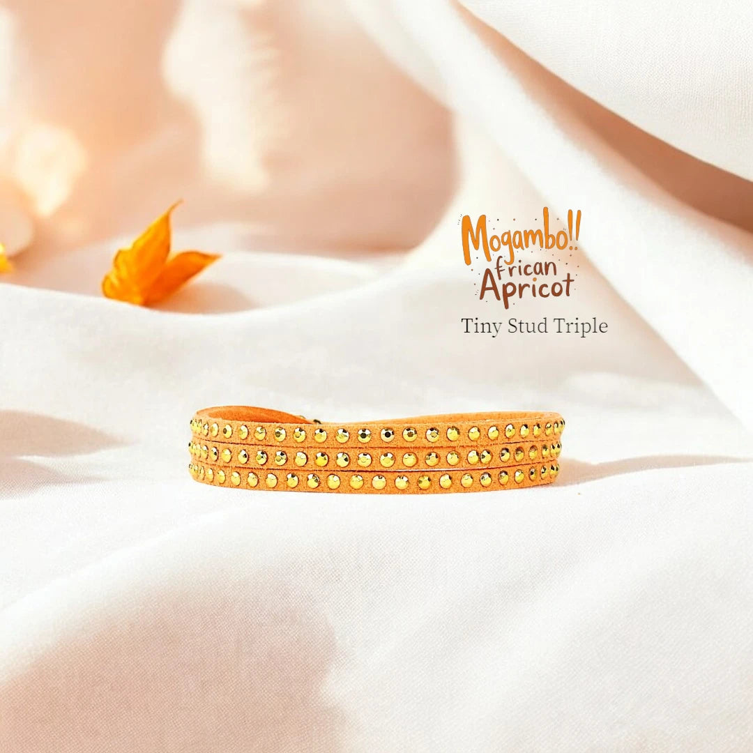 African Beads- Mogambo Bracelets – Handmade Boho Chic Wrap Bracelet"AFRICAN APRICOT"