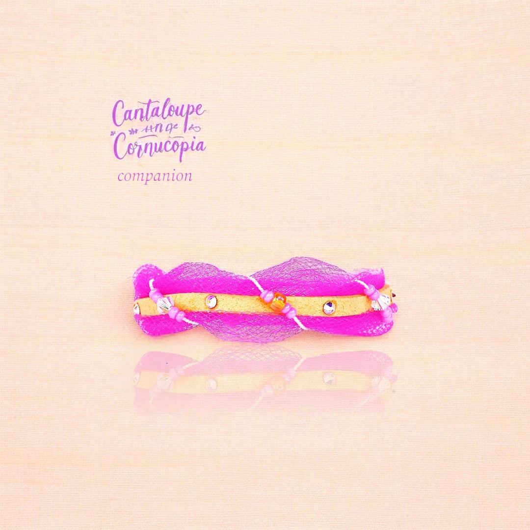 Austrian Crystal Bracelet -  "CANTALOUPE CORNUCOPIA"
