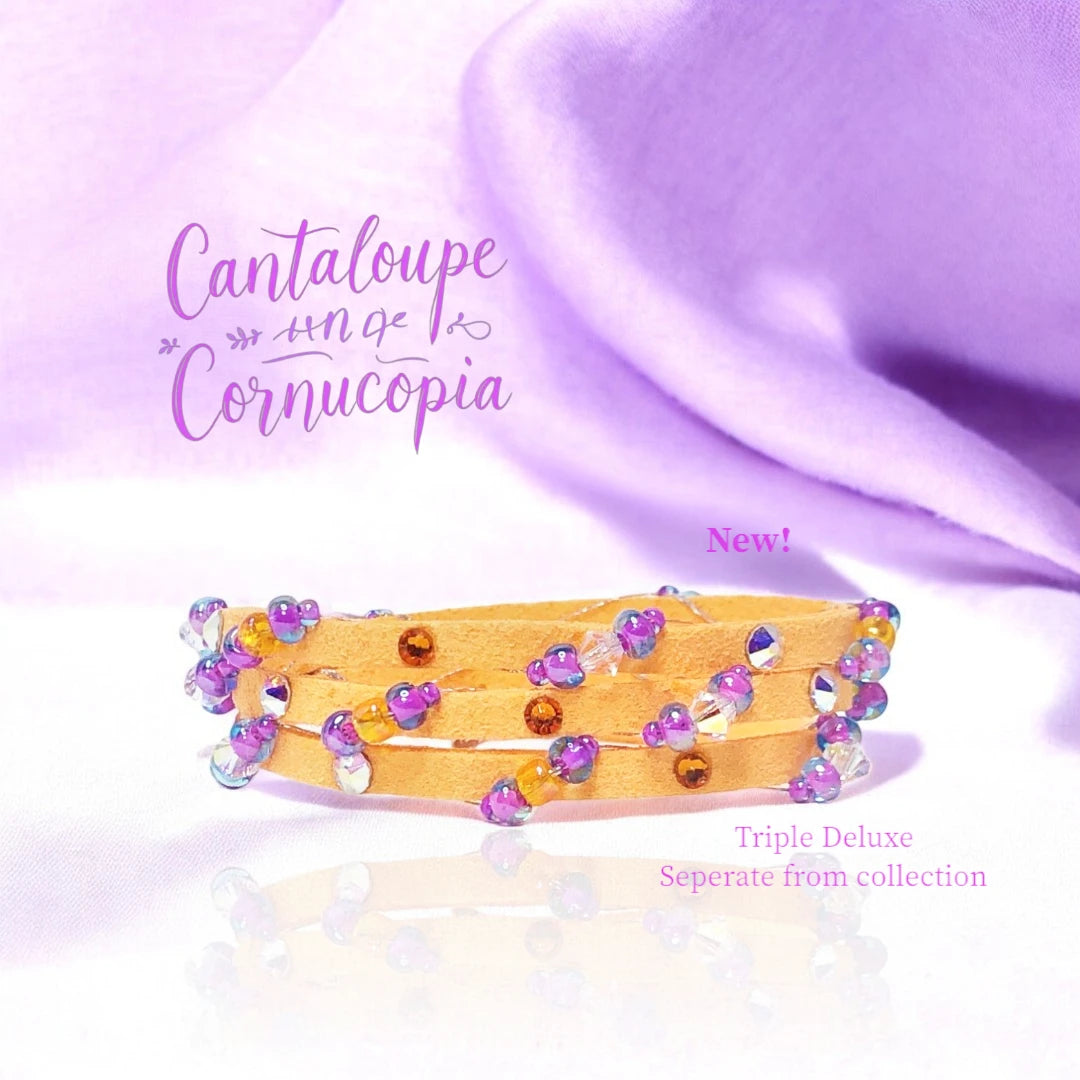 Austrian Crystal Bracelet -  "CANTALOUPE CORNUCOPIA"