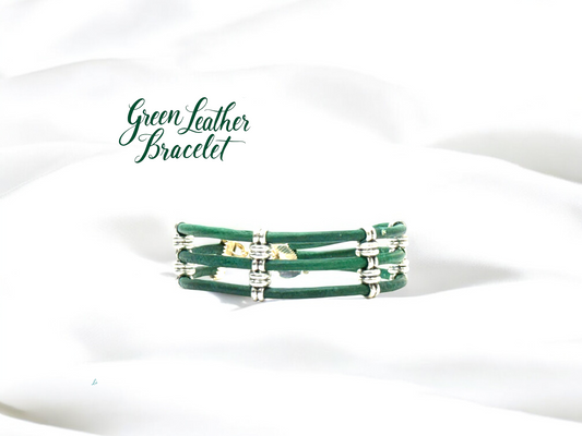 This Christmas:  "Green Leather Bracelet"