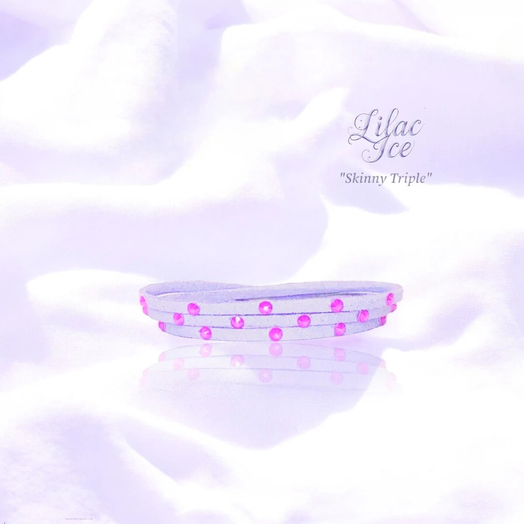 Lilac Ice Faux Suede Bracelet – Stylish and Comfortable Wrap Bracelet