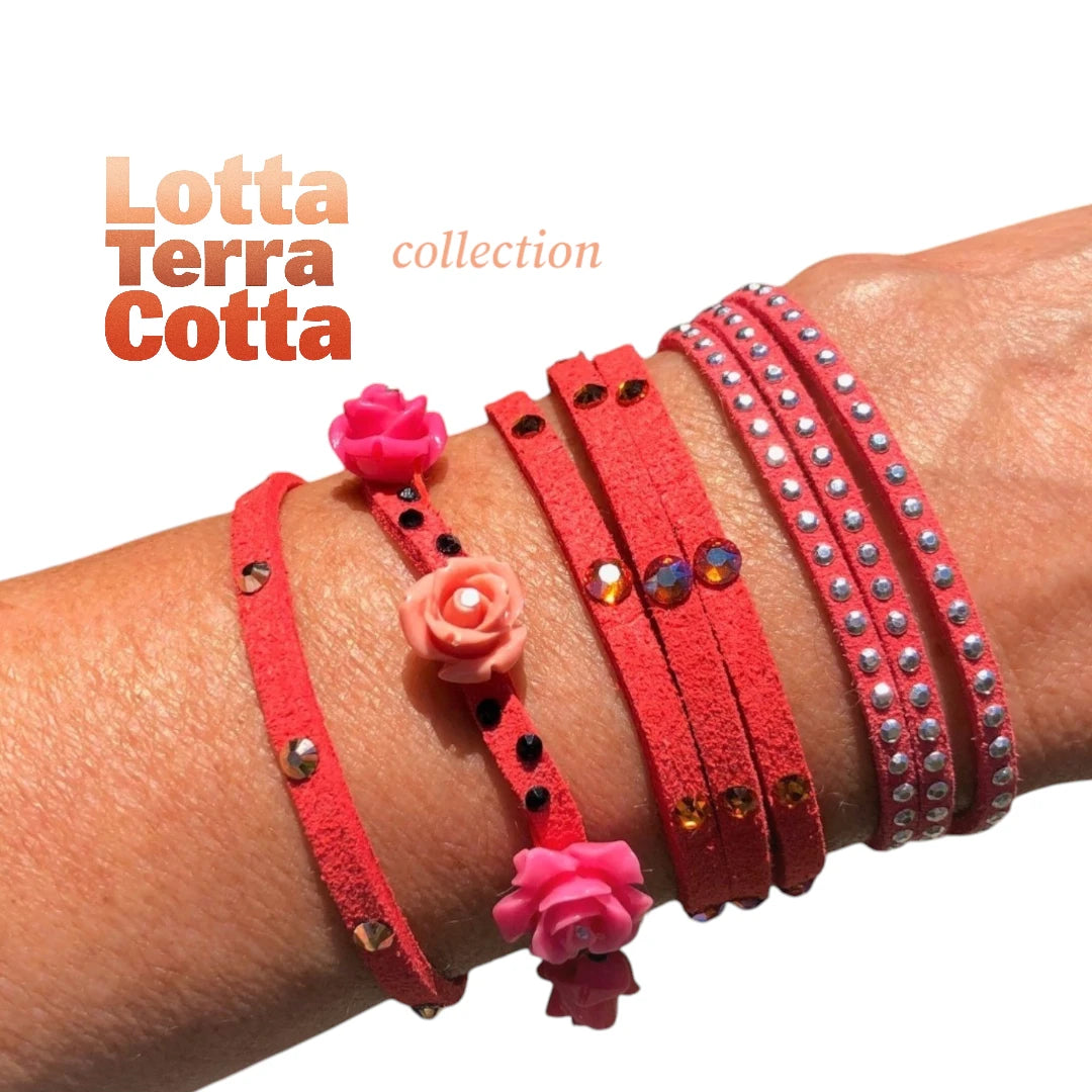 Lotta Terra Cotta Faux Suede Bracelet | Creations By La Belle