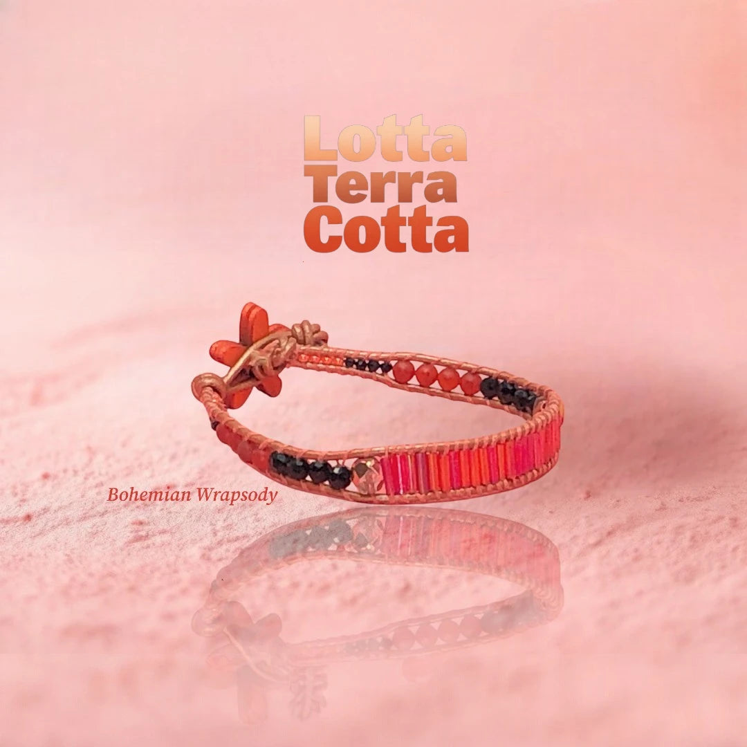 Lotta Terra Cotta Faux Suede Bracelet | Creations By La Belle