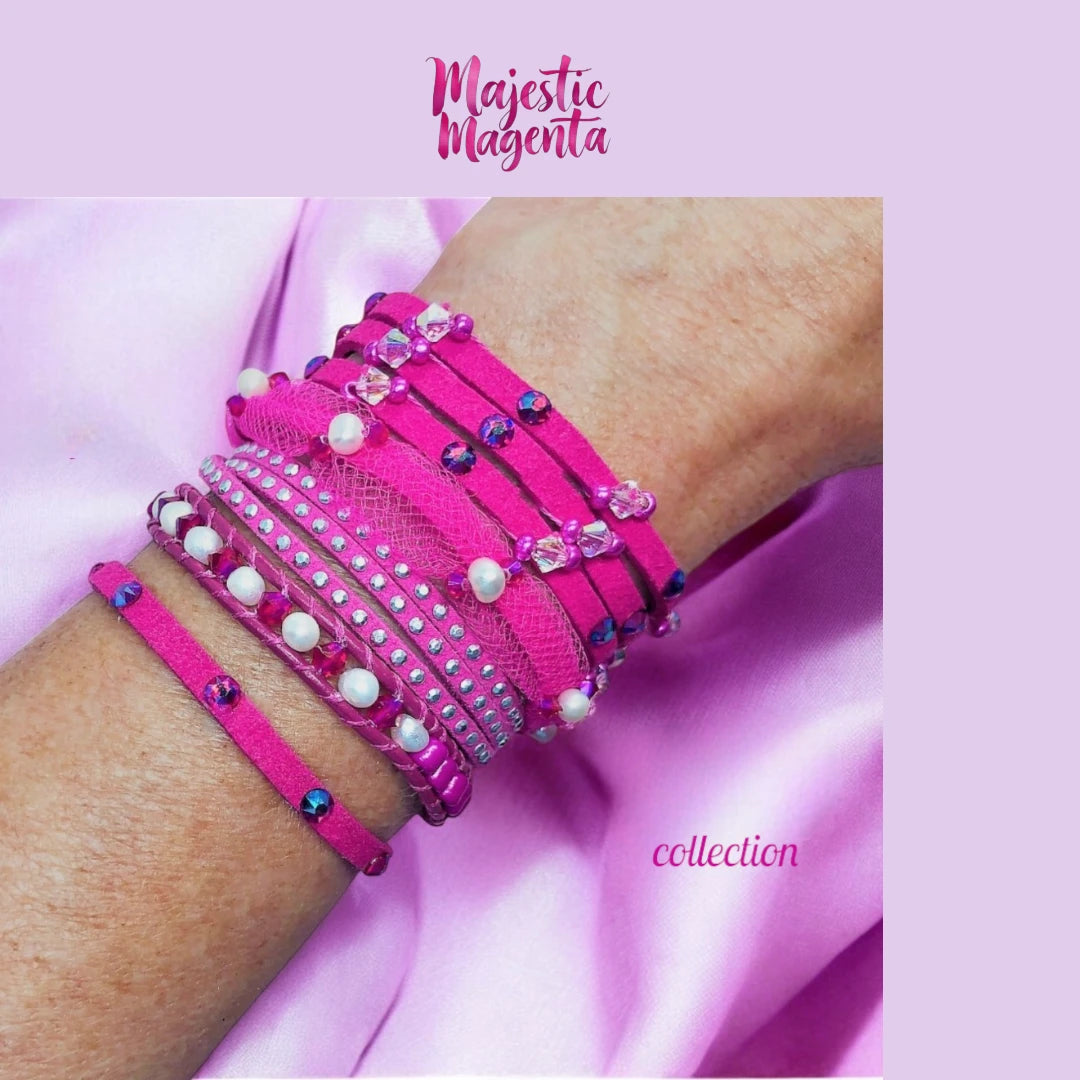Majestic Magenta Handcrafted Bracelets | Creations By La Belle