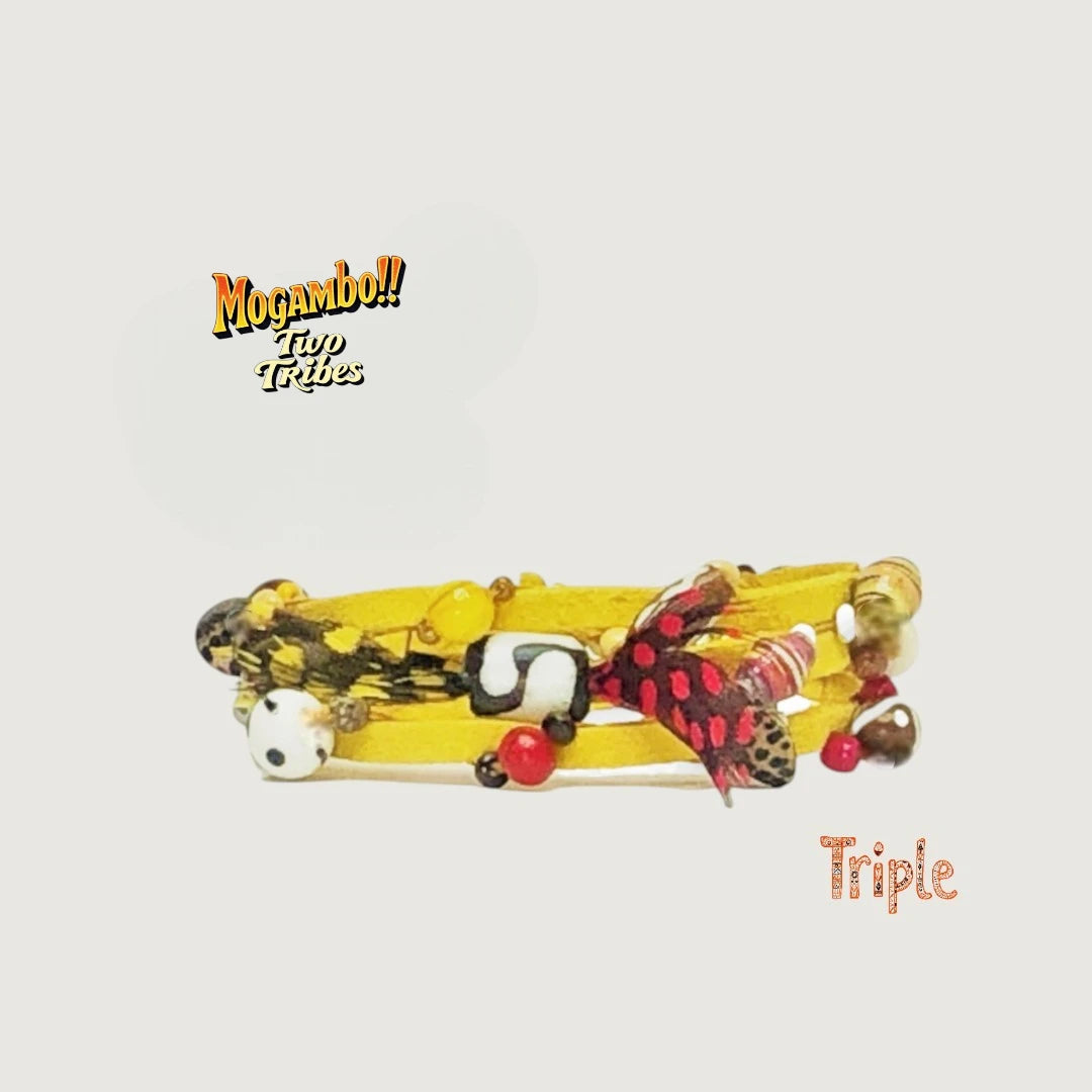 African Beads Mogambo Bracelet – Handcrafted Bohemian Style Jewelry "TWO TRIBES"