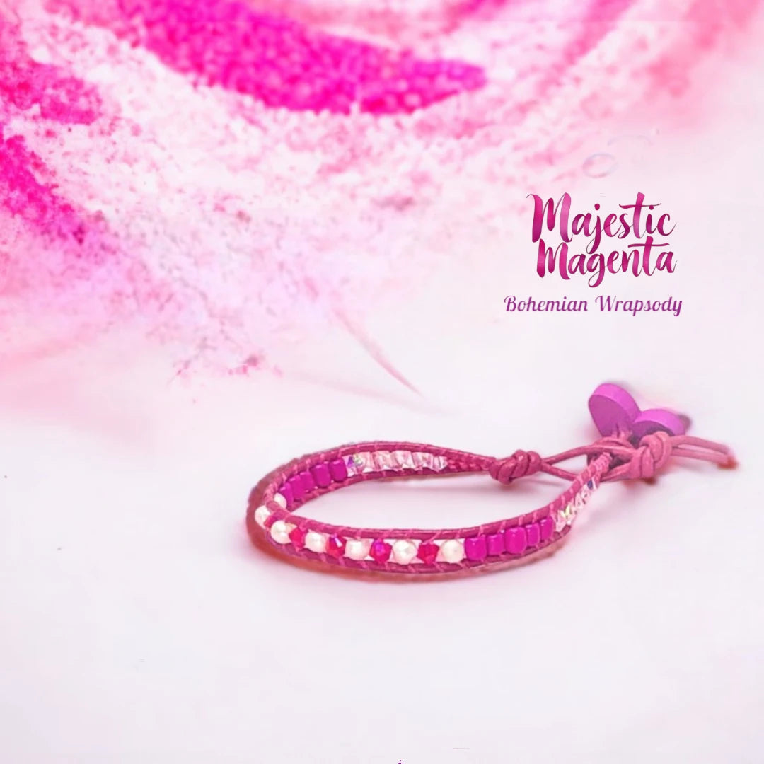 Majestic Magenta Handcrafted Bracelets | Creations By La Belle