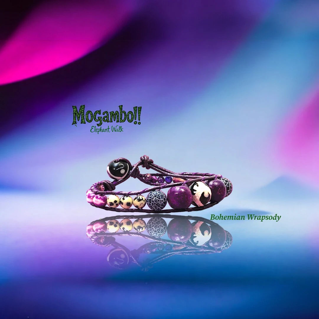 African Beads Mogambo Bracelets – "ELEPHANT WALK" Handmade Chic Wrap bracelets