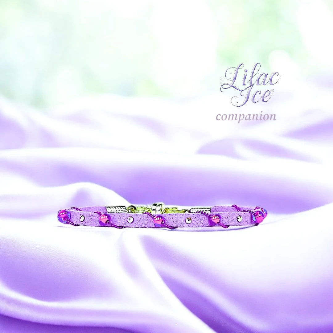 Lilac Ice Faux Suede Bracelet – Stylish and Comfortable Wrap Bracelet