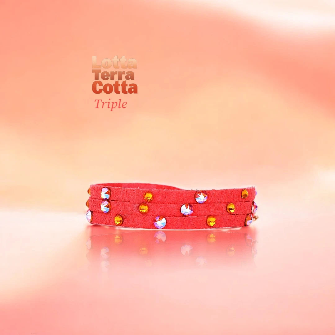 Lotta Terra Cotta Faux Suede Bracelet | Creations By La Belle