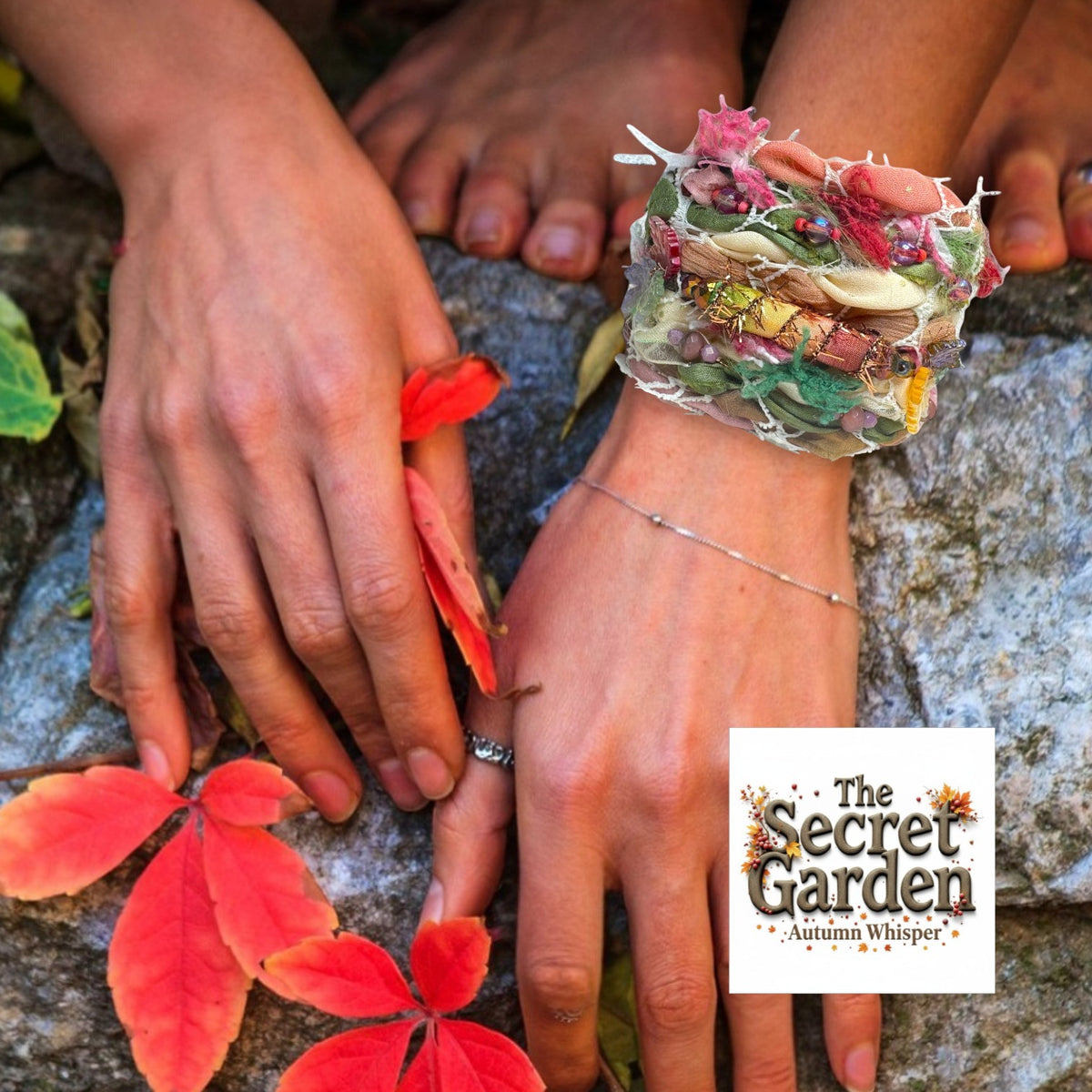 Whispering Wind Cuff --Secret Garden  "Autumn Whisper"