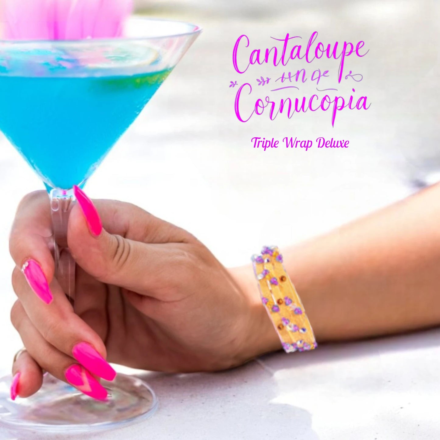 Austrian Crystal Bracelet -  "CANTALOUPE CORNUCOPIA"