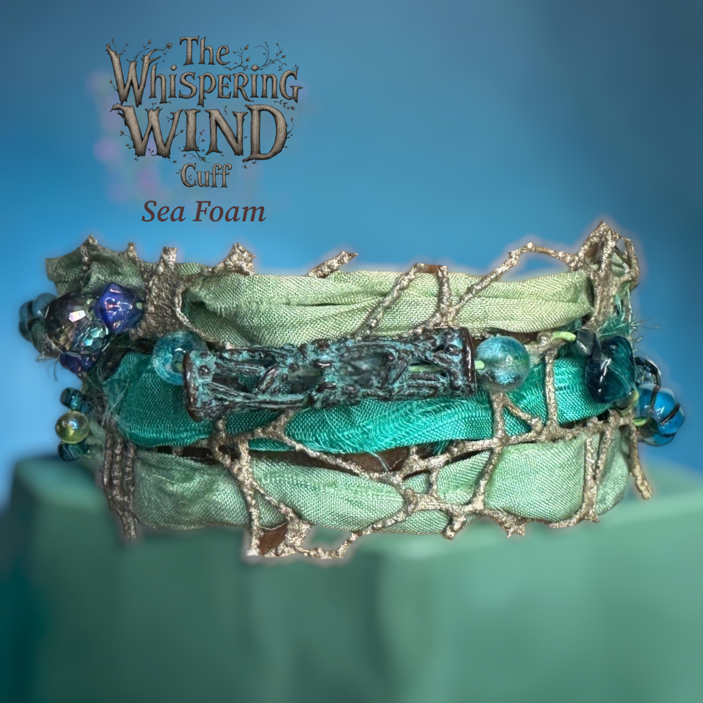 Whispering Wind Cuff-Sea Foam