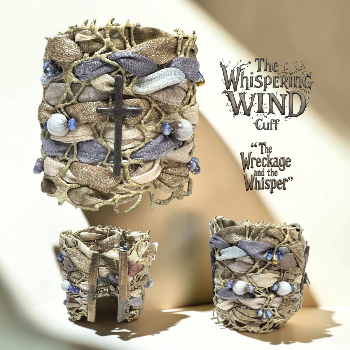 The Wreckage and the Whisper™ A Whispering Wind Cuff — One-of-a-Kind