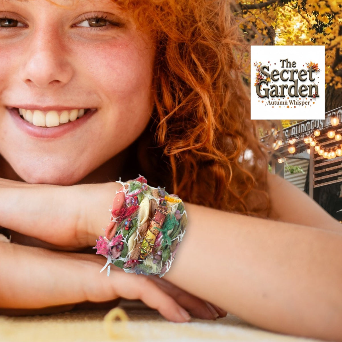 Whispering Wind Cuff --Secret Garden  "Autumn Whisper"