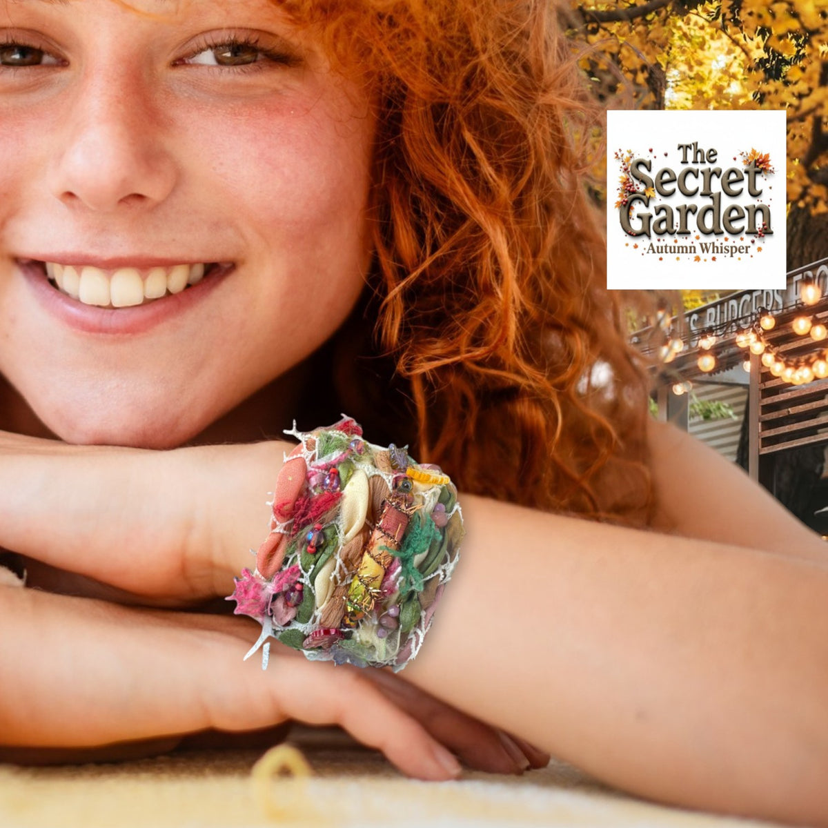 Whispering Wind Cuff --Secret Garden  "Autumn Whisper"