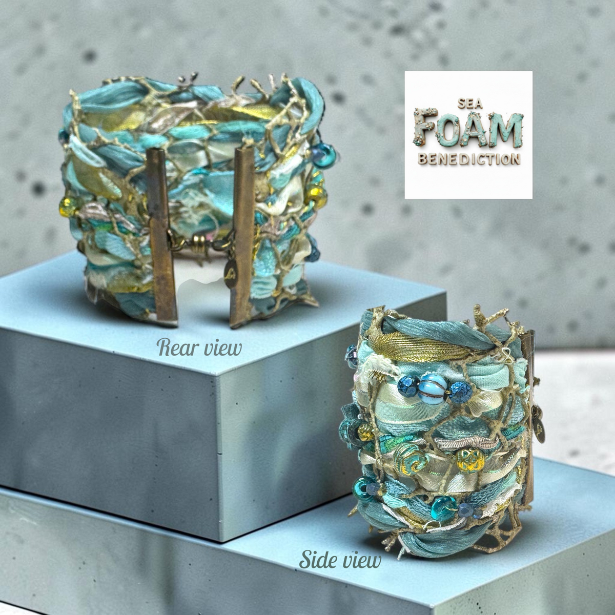 Whispering Wind Cuff-Sea Foam Benediction
