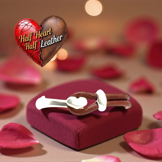 Half Heart and Half Leather Bracelet